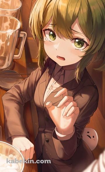 涙目の五十嵐双葉 / 居酒屋 / ビールジョッキ / 先輩がうざい後輩の話 / ファンアート / イラストのAndroidの壁紙(360px x 592px) スマホ用