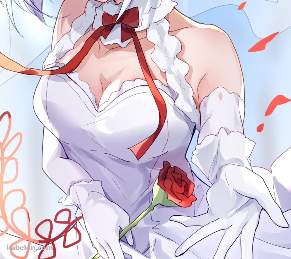 ウエディングドレスを着たかわいいシエスタ / 探偵はもう、死んでいる。 / ファンアート / イラストのAndroidの壁紙(960px x 854px) スマホ用