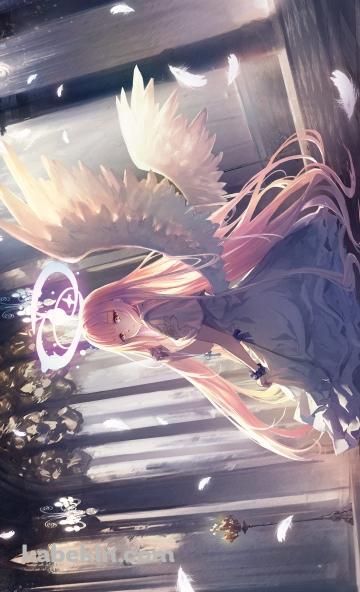 森の中 / こちらを振り返る綺麗な聖園ミカ（みその みか） / ブルアカ / ブルーアーカイブ / ファンアート / イラストのAndroidの壁紙(360px x 592px) スマホ用