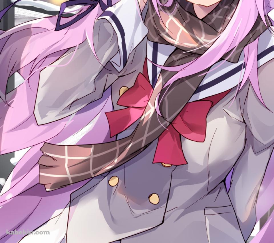 窓際に座っているかわいいキサラ / セーラー服 / エンゲージキス / Engage Kiss / ファンアート / イラストのAndroidの壁紙(960px x 854px) スマホ用