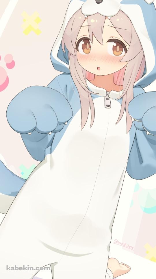 狼の着ぐるみのパジャマを着たかわいい緒山まひろ / お兄ちゃんはおしまい! / ファンアート / イラストのAndroidの壁紙(540px x 960px) スマホ用