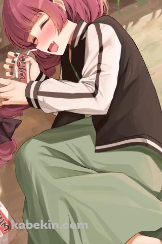 おにころを飲んで酔っぱらってる廣井きくり / ぼっち・ざ・ろっく! / ファンアート / イラストのAndroidの壁紙(320px x 480px) スマホ用