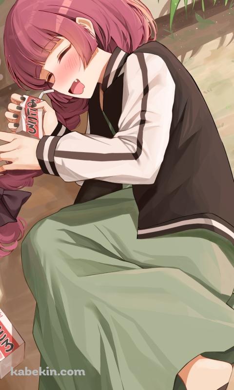 おにころを飲んで酔っぱらってる廣井きくり / ぼっち・ざ・ろっく! / ファンアート / イラストのAndroidの壁紙(480px x 800px) スマホ用