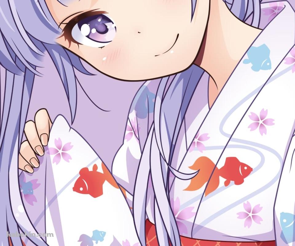 金魚の浴衣を着たかわいい涼風青葉 / ニューゲーム! / NEWGAME! / ファンアート / イラストのAndroidの壁紙(960px x 800px) スマホ用