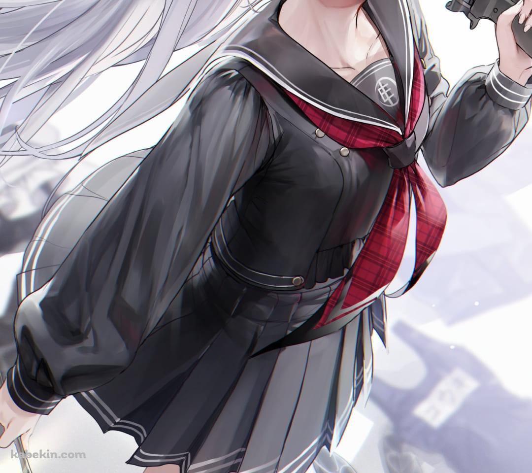 幽鬼 / かっこいい / セーラー服 / 死亡遊戯で飯を食う。 / ファンアート / イラストのAndroidの壁紙(1080px x 960px) スマホ用