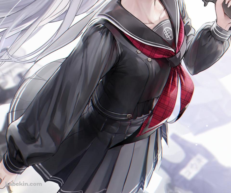 幽鬼 / かっこいい / セーラー服 / 死亡遊戯で飯を食う。 / ファンアート / イラストのAndroidの壁紙(960px x 800px) スマホ用