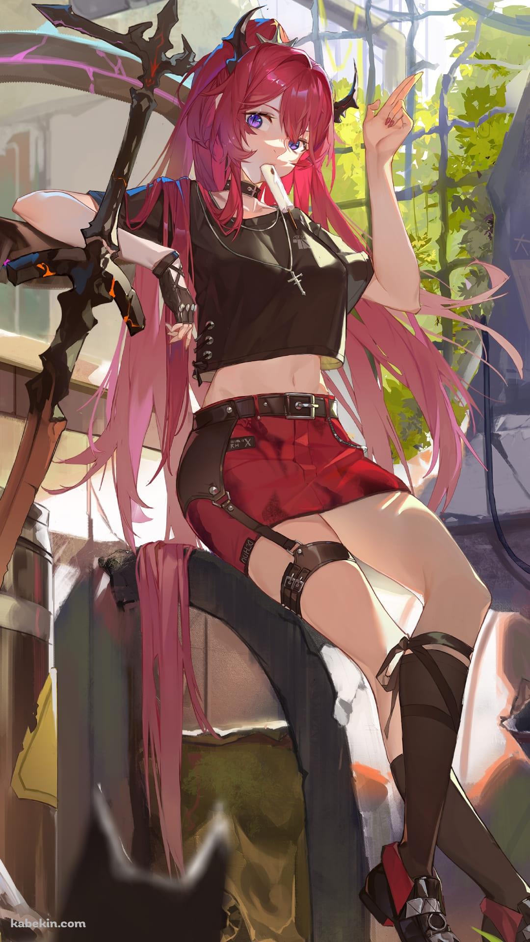 こちらに挨拶をするスルト / かっこいい / 大剣 / アークナイツ / ファンアート / イラストのAndroidの壁紙(1080px x 1920px) スマホ用