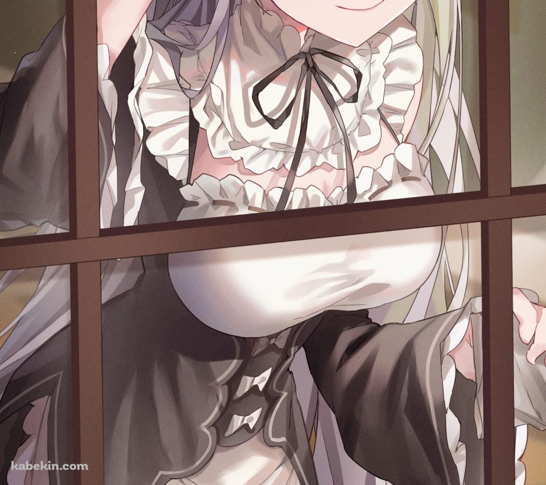 窓をふくエキドナ / Re:ゼロから始める異世界生活 / ファンアート / イラストのAndroidの壁紙(1080px x 960px) スマホ用