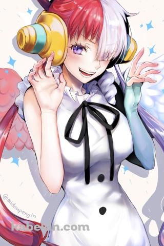 ポーズを取るかわいいウタ / ONE PIECE / ファンアート / イラストのAndroidの壁紙(320px x 480px) スマホ用
