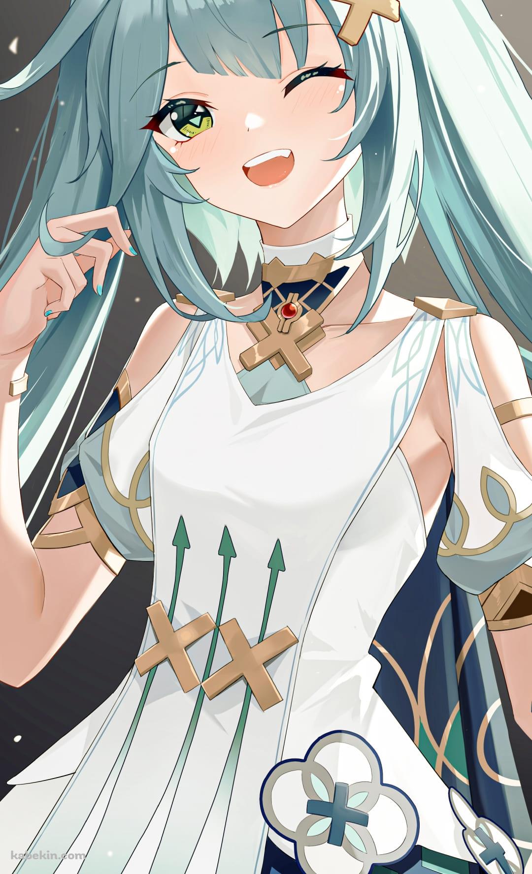 ウィンクをするかわいいファルザン / 原神のAndroidの壁紙(1080px x 1776px) スマホ用