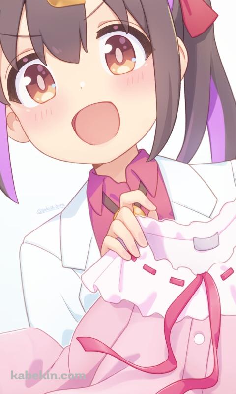 ピンクの洋服を持つ緒山みはり / お兄ちゃんはおしまい! / ファンアート / イラストのAndroidの壁紙(480px x 800px) スマホ用