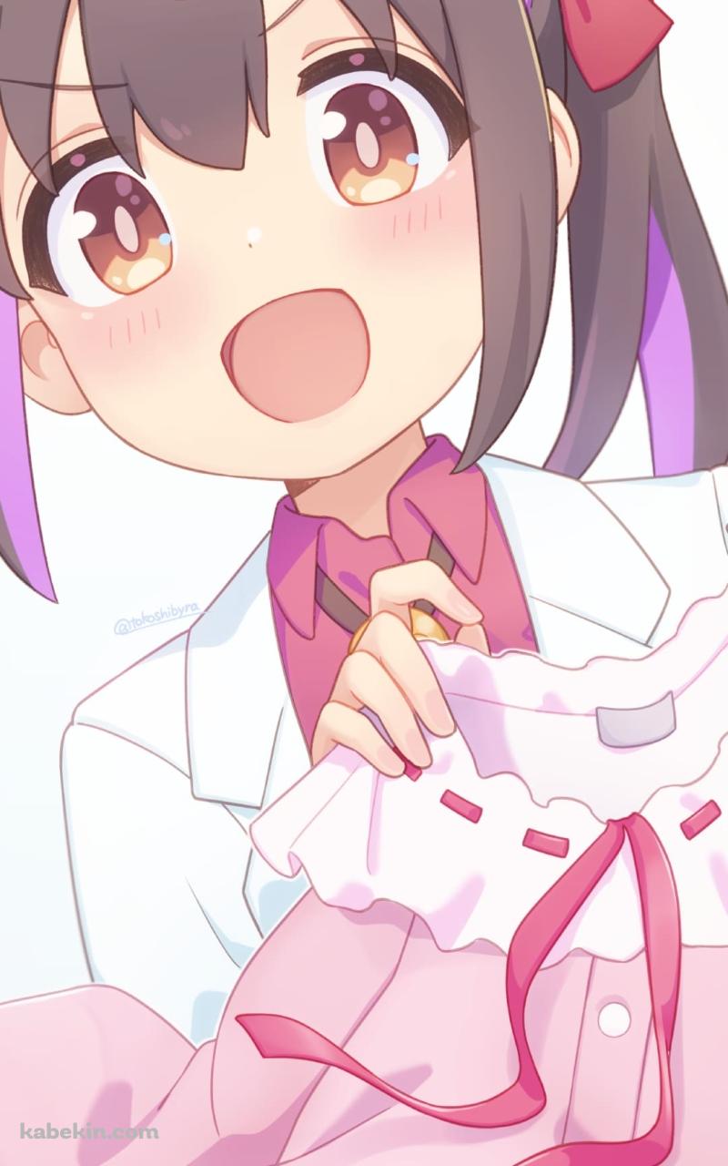 ピンクの洋服を持つ緒山みはり / お兄ちゃんはおしまい! / ファンアート / イラストのAndroidの壁紙(800px x 1280px) スマホ用