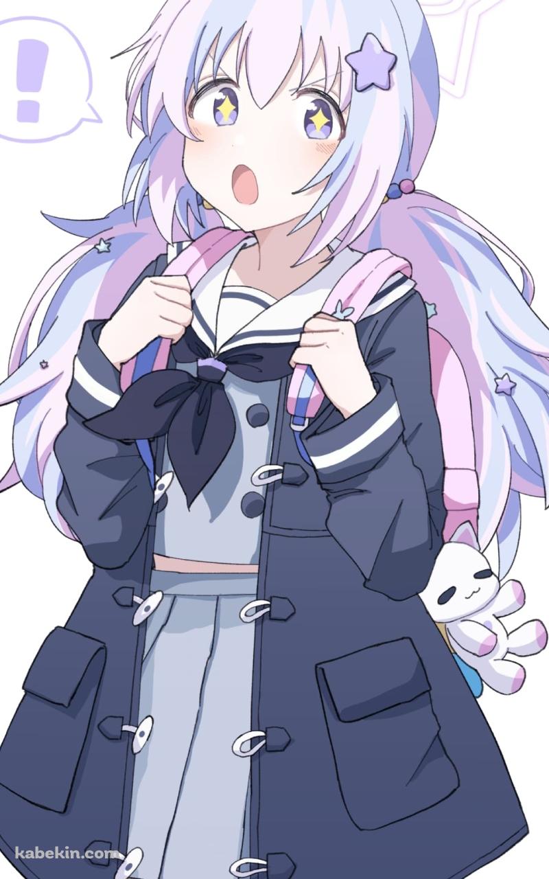驚いている宇沢レイサ / アホ毛 / ブルアカ / ブルーアーカイブ / ファンアート / イラストのAndroidの壁紙(800px x 1280px) スマホ用