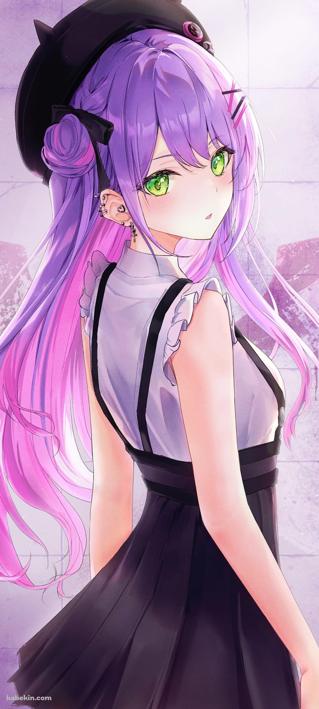 こちらに振り返るかわいい常闇トワ / ホロライブ / バーチャルYouTuber / ファンアート / イラストのAndroidの壁紙(1080px x 2400px) スマホ用