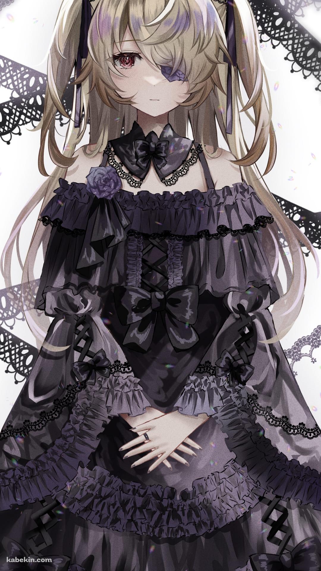 黒いドレス / 手を重ねるフィッシュル / 原神のAndroidの壁紙(1080px x 1920px) スマホ用