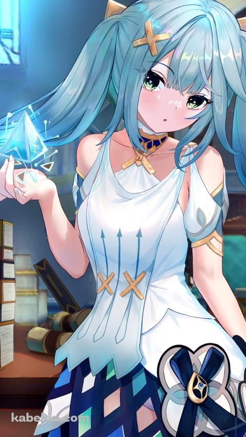 机に手をつくかわいいファルザン / スメール / 風 / 原神のAndroidの壁紙(480px x 854px) スマホ用