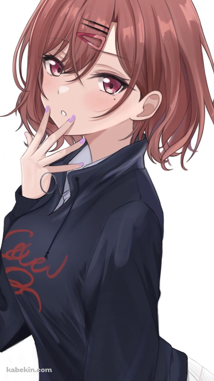 口元に指をあてるかわいい樋口円香 / アイマス / アイドルマスターシャイニーカラーズのAndroidの壁紙(720px x 1280px) スマホ用