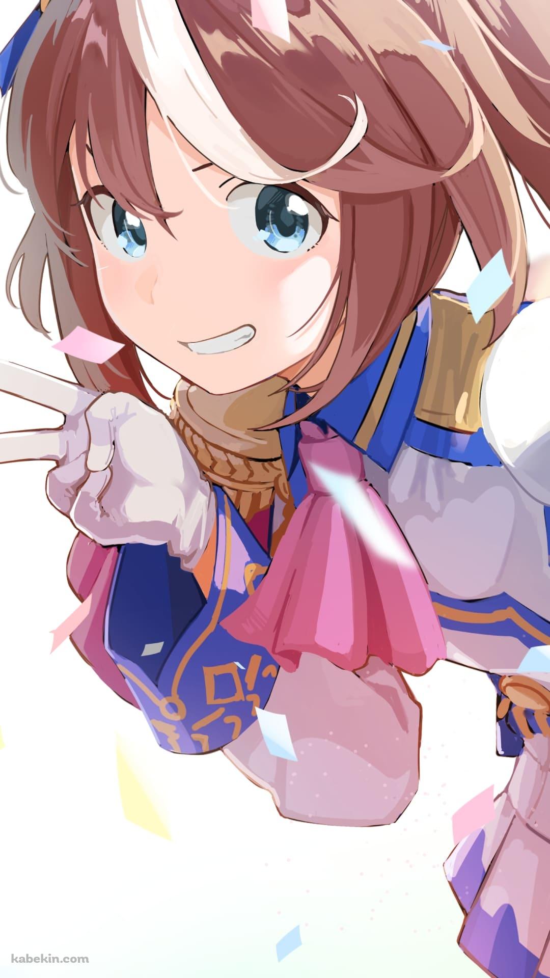 笑いながらピースをするトウカイテイオー / ウマ娘プリティーダービーのAndroidの壁紙(1080px x 1920px) スマホ用