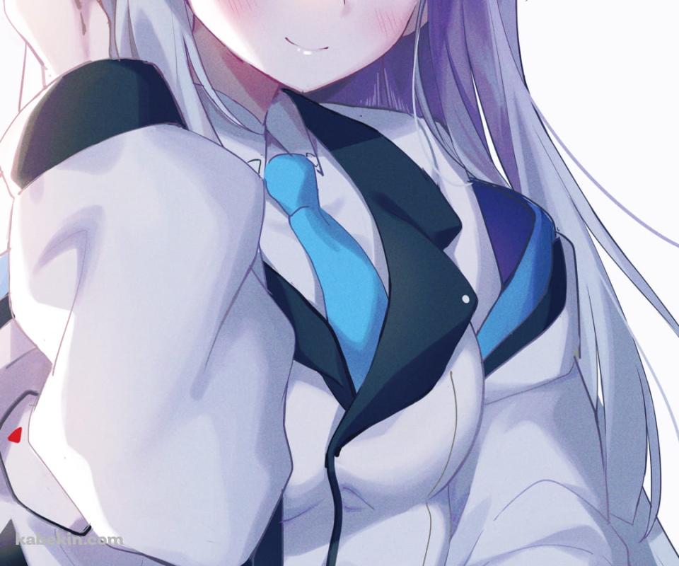 耳に手をあてる生塩ノア(うしお のあ) / ブルアカ / ブルーアーカイブ / ファンアート / イラストのAndroidの壁紙(960px x 800px) スマホ用