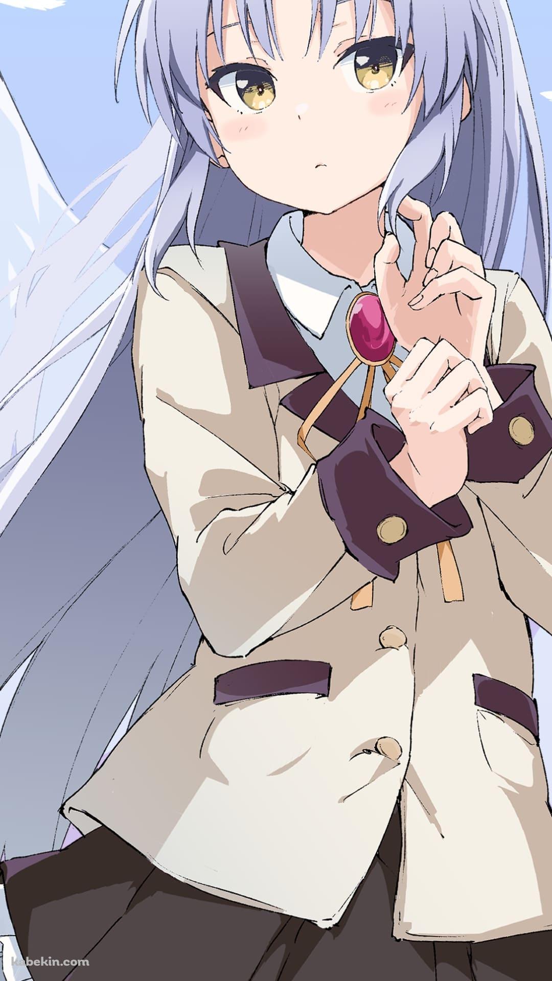 かわいい立華 奏(たちばな かなで) / エンジェル ビーツ! / ファンアート / イラストのAndroidの壁紙(1080px x 1920px) スマホ用