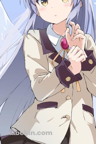 かわいい立華 奏(たちばな かなで) / エンジェル ビーツ! / ファンアート / イラストのAndroidの壁紙(320px x 480px) スマホ用