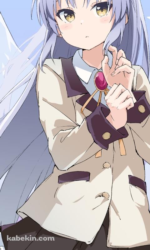 かわいい立華 奏(たちばな かなで) / エンジェル ビーツ! / ファンアート / イラストのAndroidの壁紙(480px x 800px) スマホ用