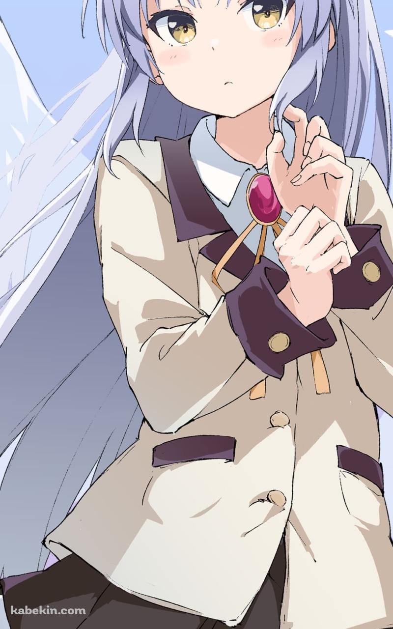 かわいい立華 奏(たちばな かなで) / エンジェル ビーツ! / ファンアート / イラストのAndroidの壁紙(800px x 1280px) スマホ用