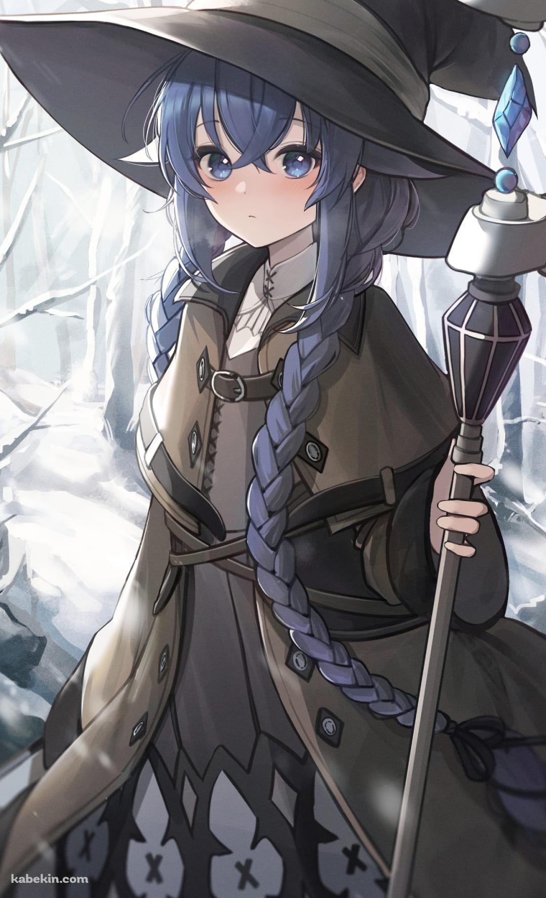 ロキシー・ミグルディア / 雪振る森 / 無職転生 / ファンアート / イラストのAndroidの壁紙(1080px x 1776px) スマホ用