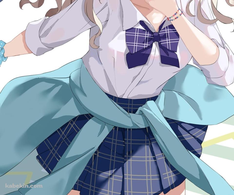 顔に手をあてる芹沢あさひ / セーラー服 / アイドルマスター シャイニーカラーズ / ファンアート / イラストのAndroidの壁紙(960px x 800px) スマホ用