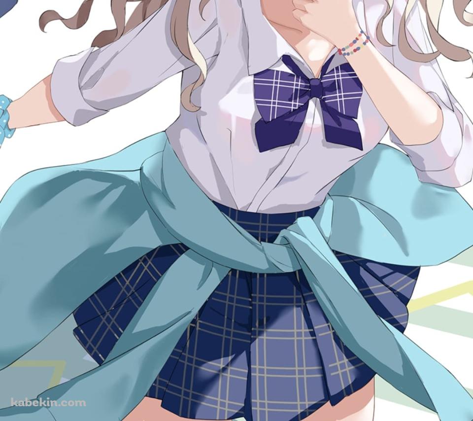 顔に手をあてる芹沢あさひ / セーラー服 / アイドルマスター シャイニーカラーズ / ファンアート / イラストのAndroidの壁紙(960px x 854px) スマホ用