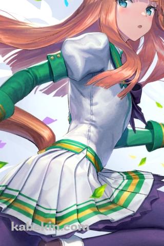 走りながらこちらに振り返るサイレンススズカ / ウマ娘プリティーダービー / ファンアート / イラストのAndroidの壁紙(320px x 480px) スマホ用