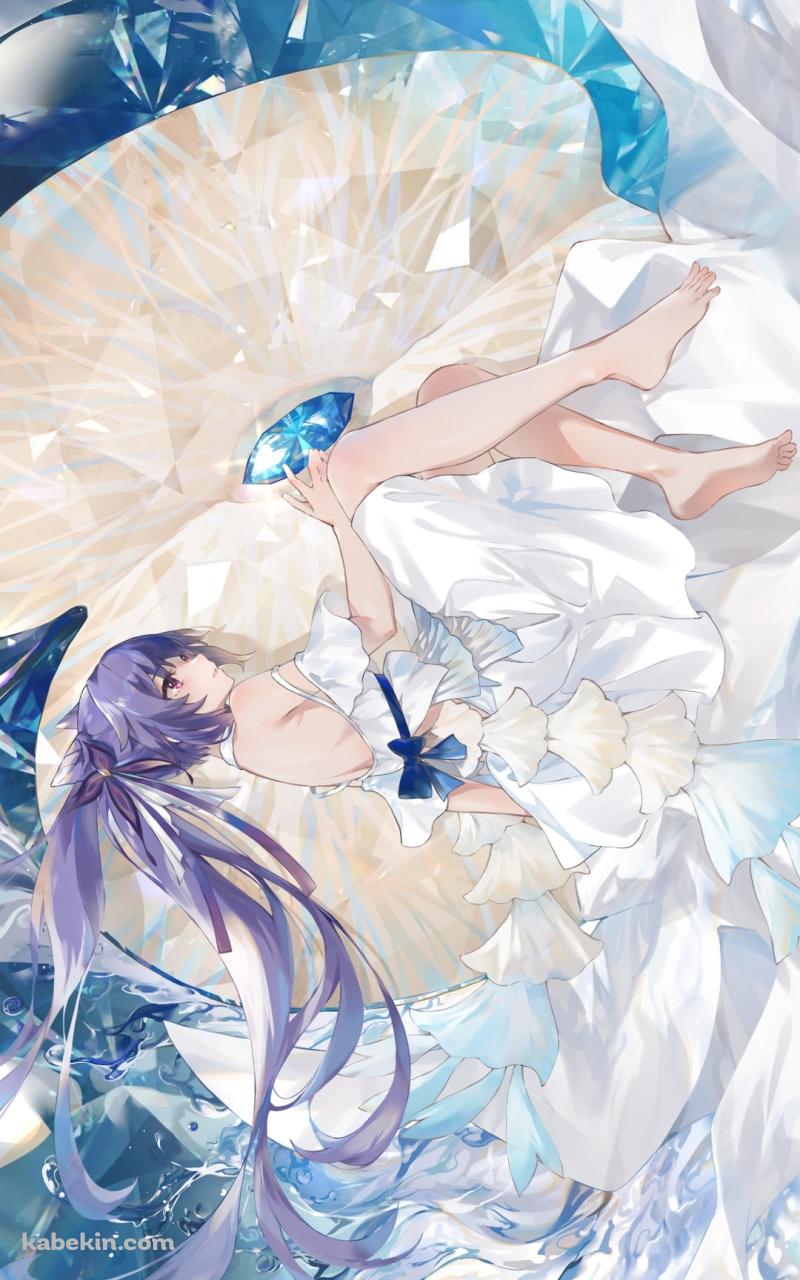 青い宝石 / 綺麗な刻晴 / 原神のAndroidの壁紙(800px x 1280px) スマホ用