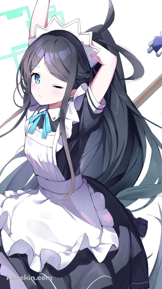 天童アリス / メイド / ブルアカ / ブルーアーカイブ / ファンアート / イラストのAndroidの壁紙(540px x 960px) スマホ用