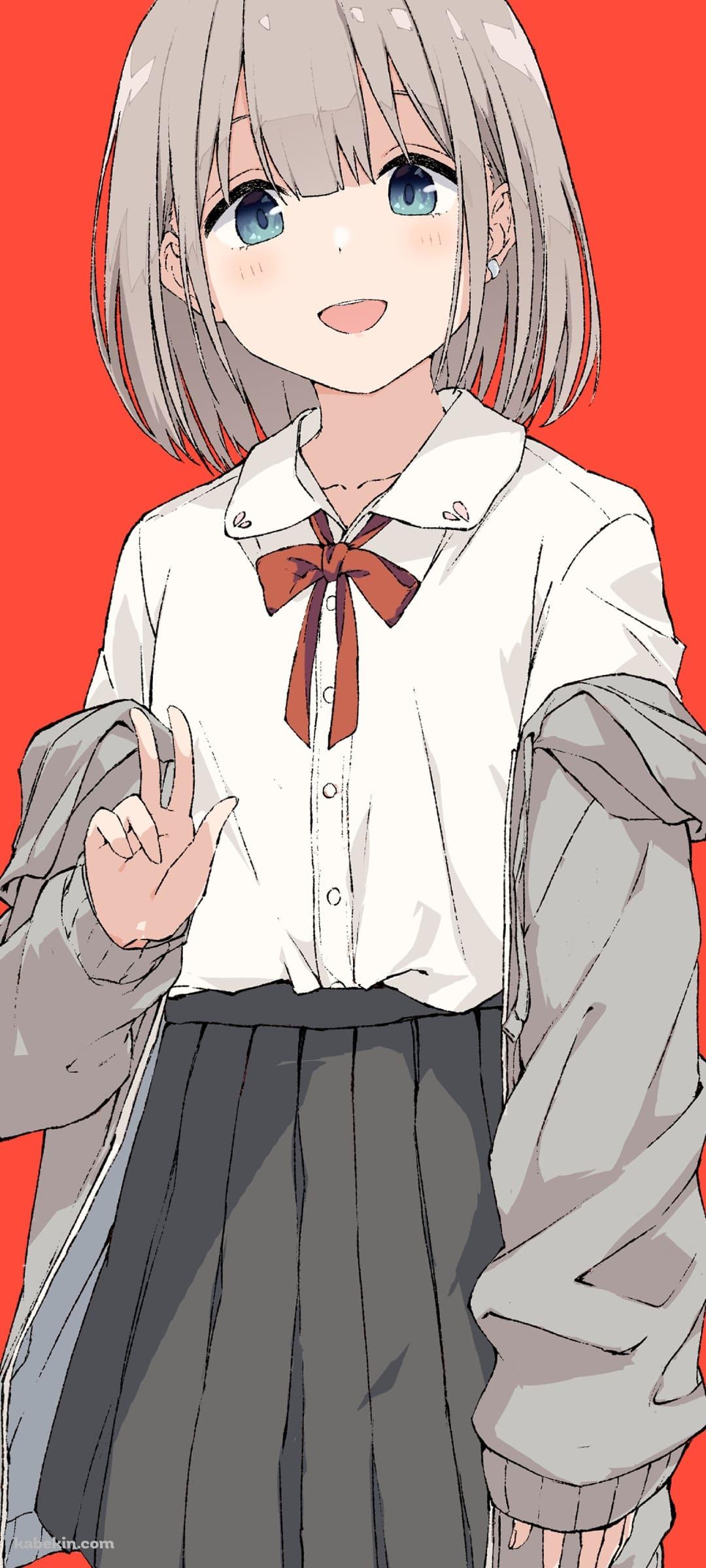 こちらに向かってピースをする芹沢あさひ / アイドルマスターシャイニーカラーズ / ファンアート / イラストのAndroidの壁紙(1080px x 2400px) スマホ用