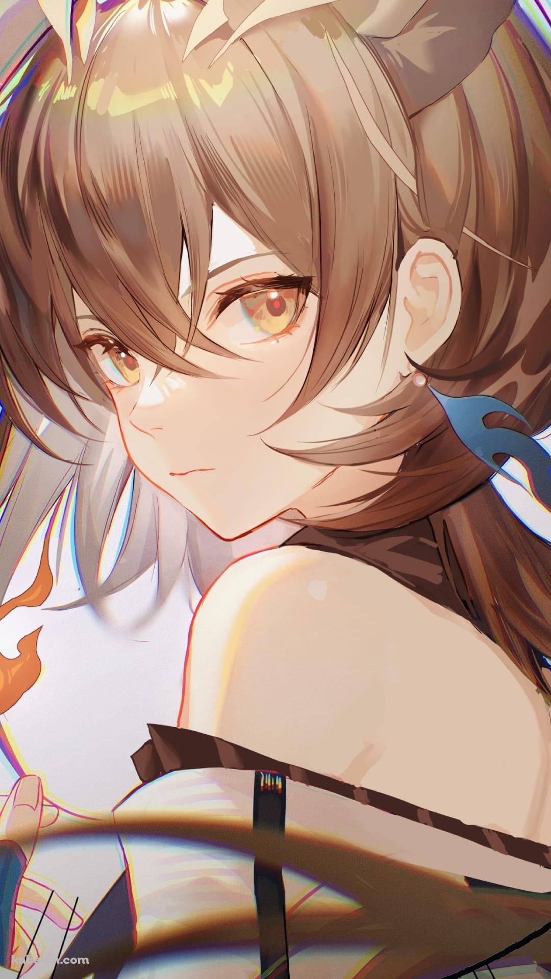 こちらを振り返るサイレンス / アークナイツ / ファンアート / イラストのAndroidの壁紙(1080px x 1920px) スマホ用