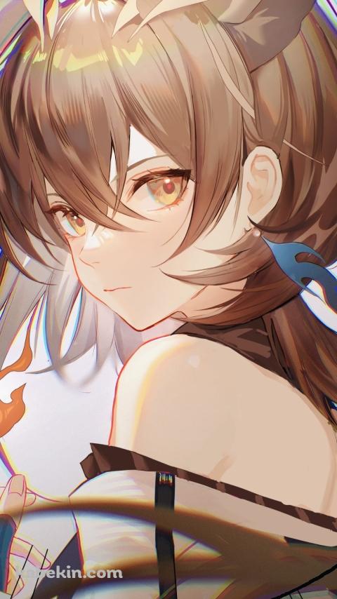 こちらを振り返るサイレンス / アークナイツ / ファンアート / イラストのAndroidの壁紙(480px x 854px) スマホ用