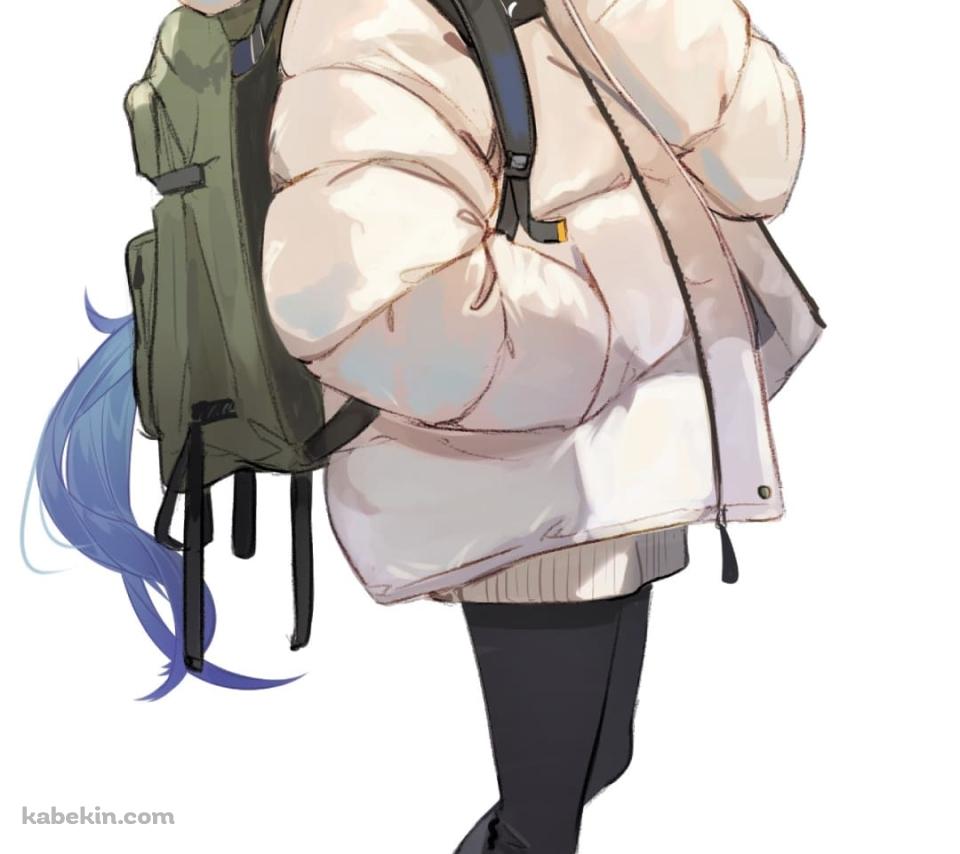 私服姿の甘雨 / 緑の大きなリュック / 原神のAndroidの壁紙(960px x 854px) スマホ用