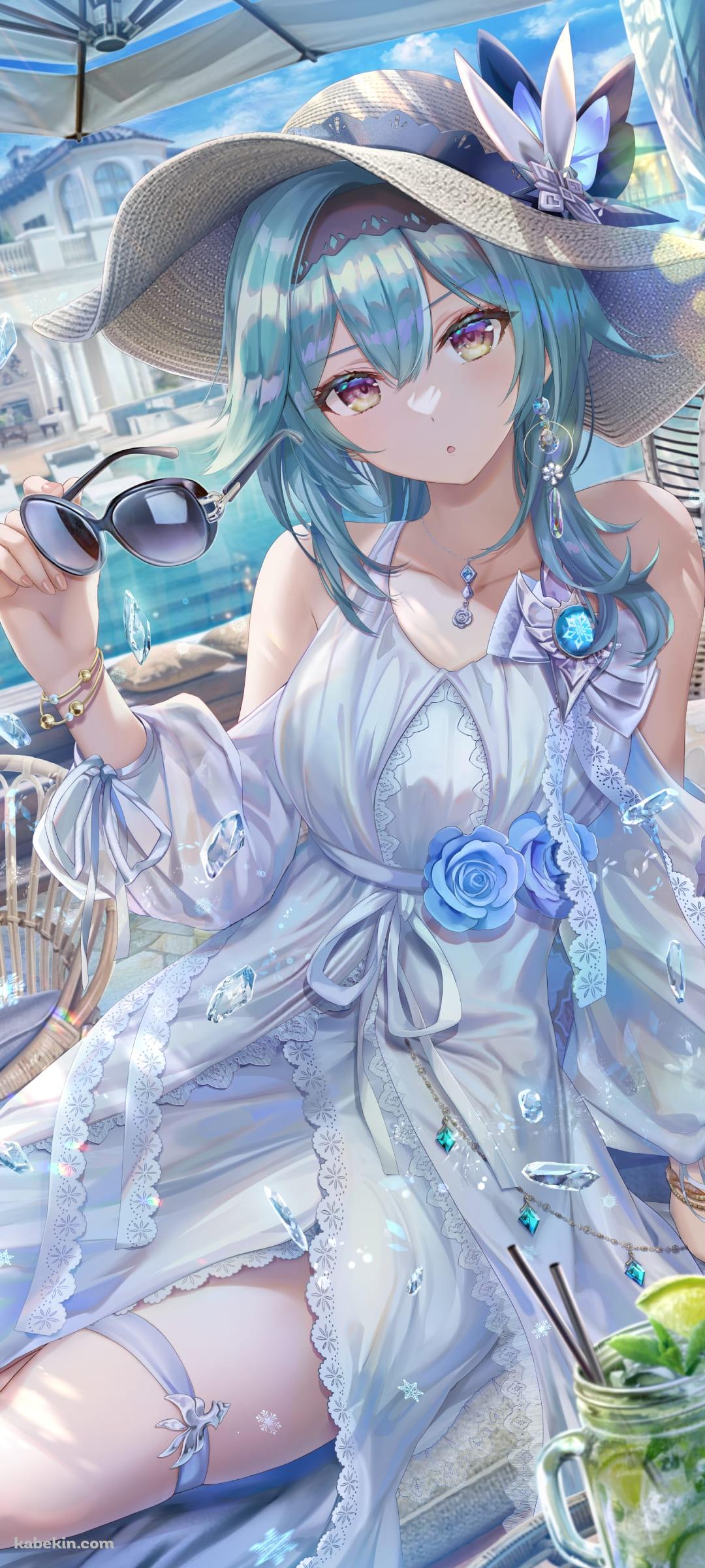 バカンス中のエウルア・ローレンス / 原神のAndroidの壁紙(1080px x 2400px) スマホ用