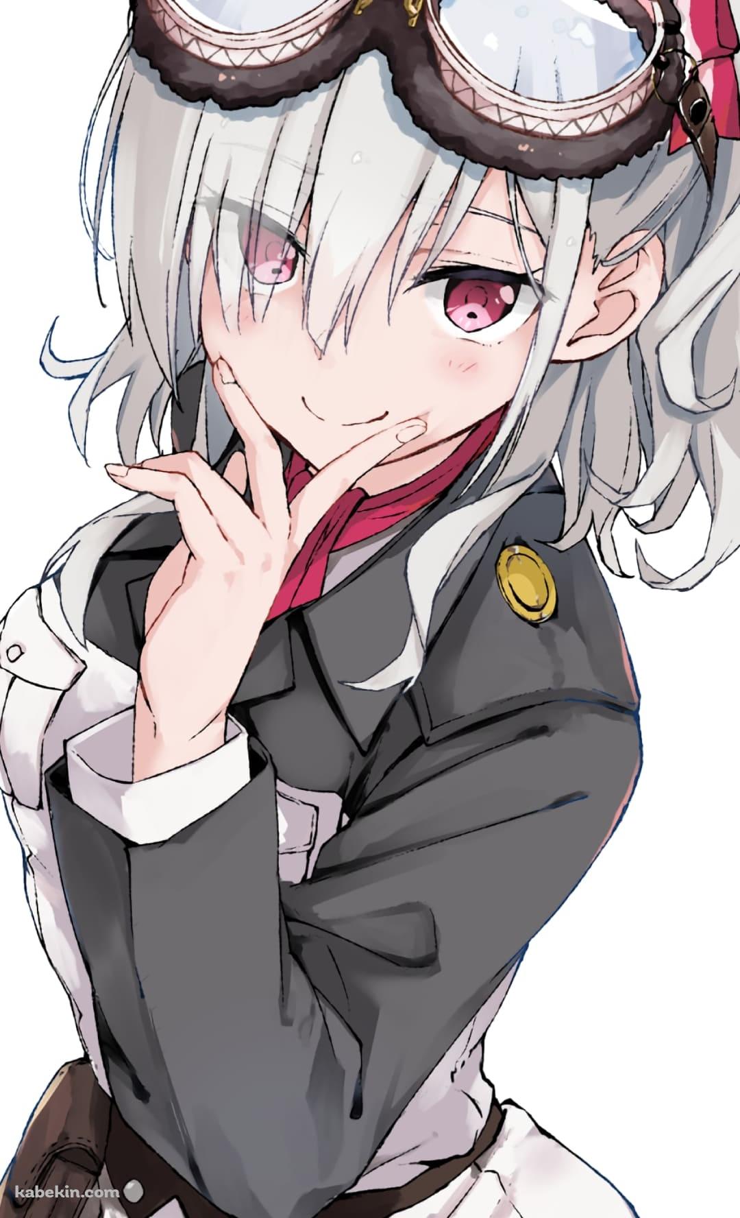 口元に指元をあて微笑む駒込・アズズ / 戦翼のシグルドリーヴァ / ファンアート / イラストのAndroidの壁紙(1080px x 1776px) スマホ用