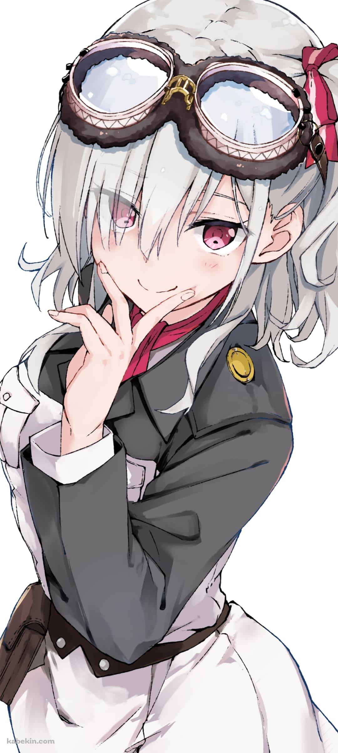 口元に指元をあて微笑む駒込・アズズ / 戦翼のシグルドリーヴァ / ファンアート / イラストのAndroidの壁紙(1080px x 2400px) スマホ用