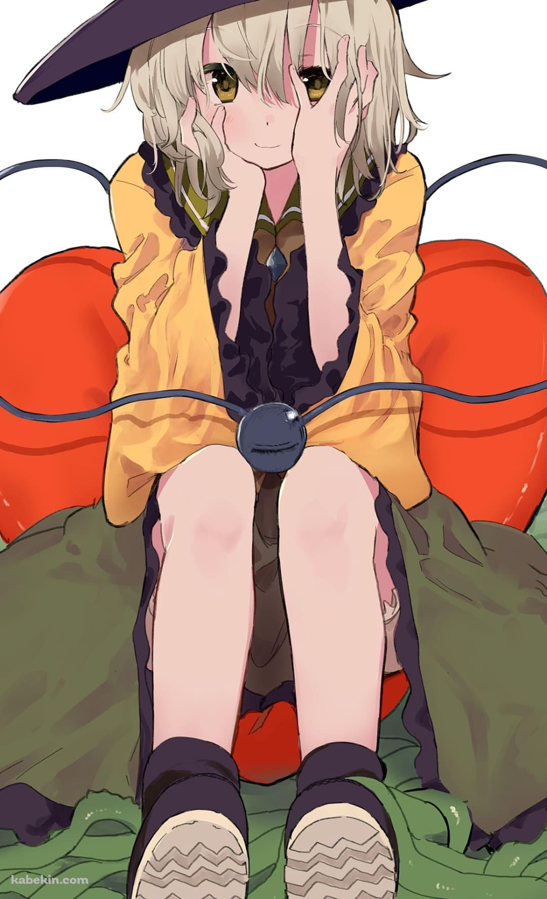 顔を手で隠す古明地こいし / 東方 / ファンアート / イラストのAndroidの壁紙(1080px x 1776px) スマホ用