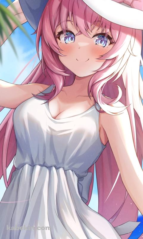 バカンス中のかわいい博衣こより / ホロライブ / バーチャルYouTuber / ファンアート / イラストのAndroidの壁紙(480px x 800px) スマホ用
