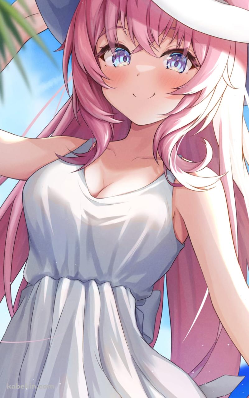 バカンス中のかわいい博衣こより / ホロライブ / バーチャルYouTuber / ファンアート / イラストのAndroidの壁紙(800px x 1280px) スマホ用