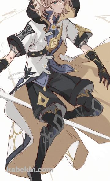剣を持つかっこいいアルベド / 戦闘 / 原神のAndroidの壁紙(360px x 592px) スマホ用
