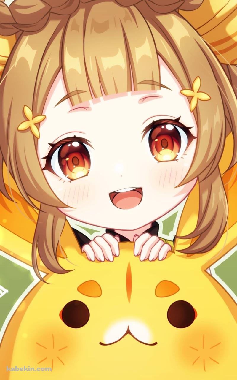 笑顔のかわいいヨォーヨ・月桂 / 原神のAndroidの壁紙(800px x 1280px) スマホ用