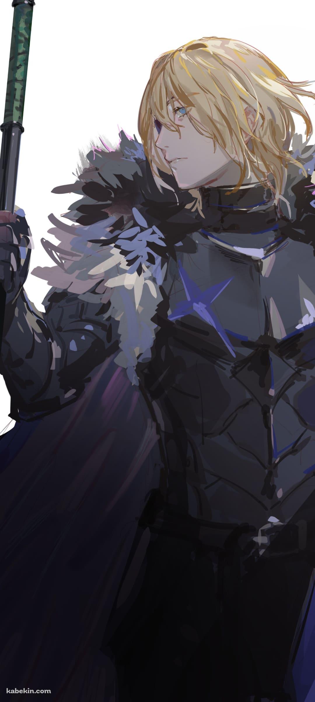 黒い刀を持つディミトリ=アレクサンドル=ブレーダッド / ファイアーエムブレム風花雪月のAndroidの壁紙(1080px x 2400px) スマホ用