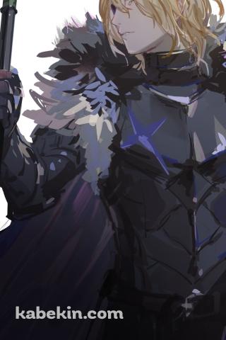 黒い刀を持つディミトリ=アレクサンドル=ブレーダッド / ファイアーエムブレム風花雪月のAndroidの壁紙(320px x 480px) スマホ用