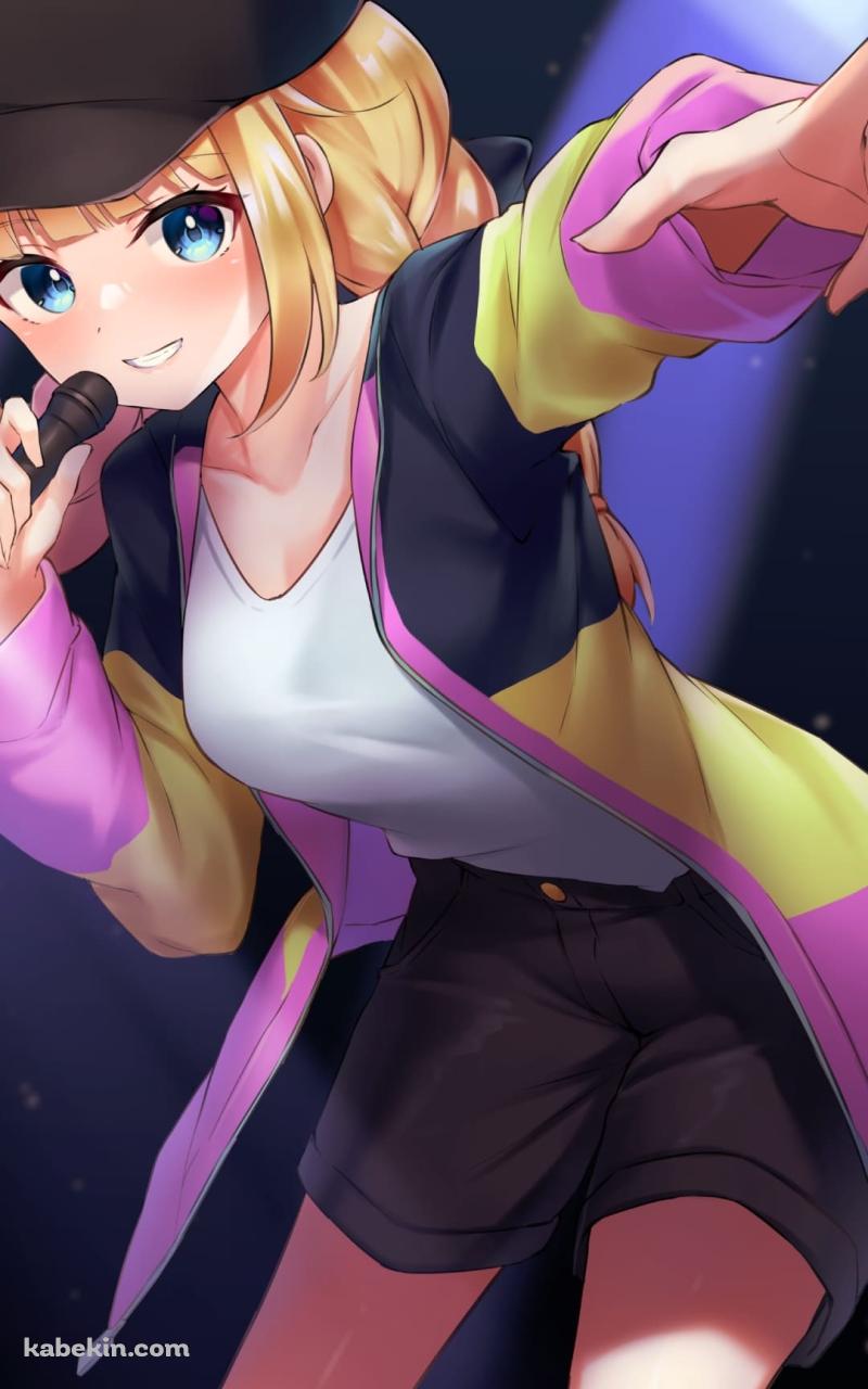 歌を唄う月見英子(つきみ えいこ) / パリピ孔明のAndroidの壁紙(800px x 1280px) スマホ用