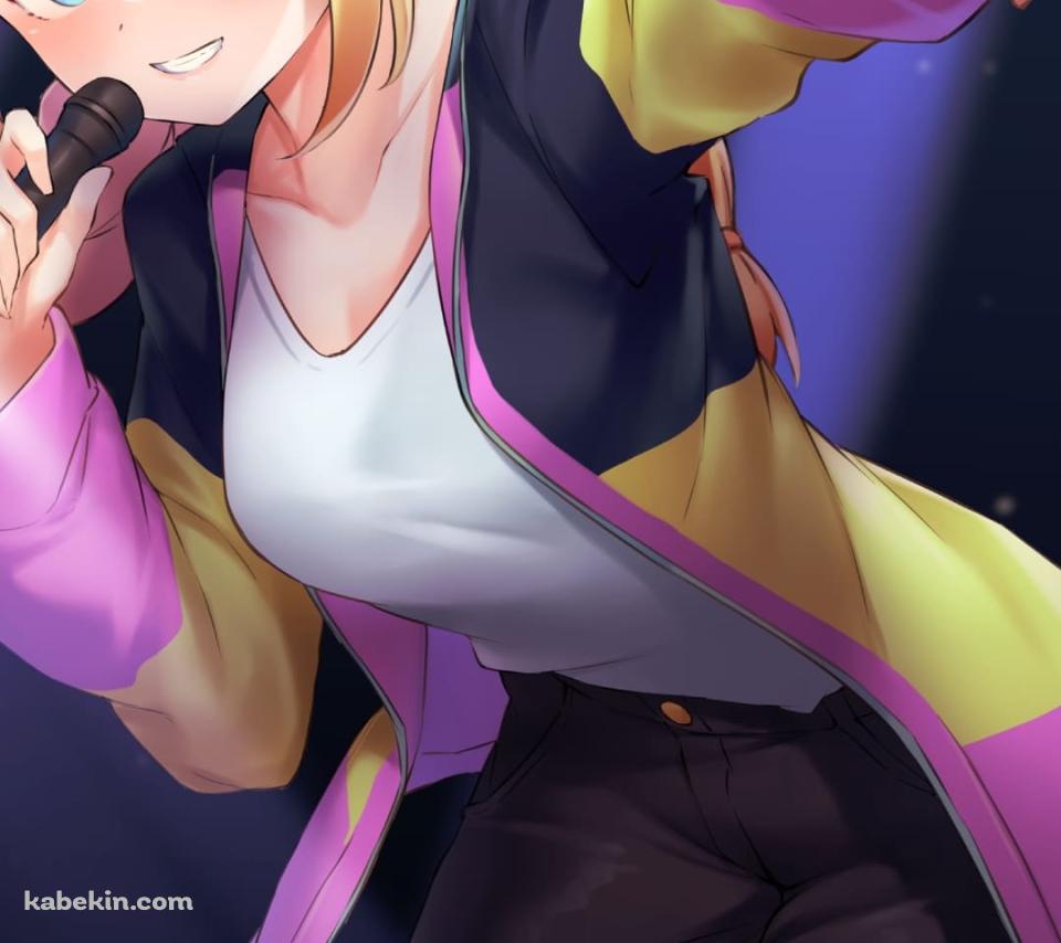 歌を唄う月見英子(つきみ えいこ) / パリピ孔明のAndroidの壁紙(960px x 854px) スマホ用