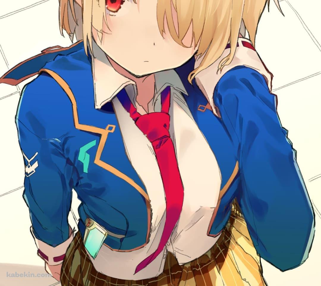 茅森月歌（かやもり るか） / 青い制服 / ヘブンバーンズレッドのAndroidの壁紙(1080px x 960px) スマホ用